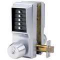 Dormakaba Cylindrical Knob Lock, Combination or Key Override Entry, Combination or Key Override Exit, 2-3/4-in EE1021R/EE1021R-26D-41